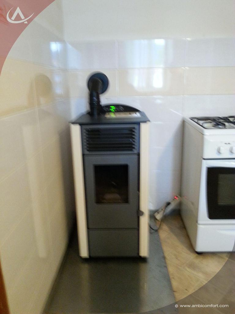 20160426 132514 pellet stove lory in kitchen