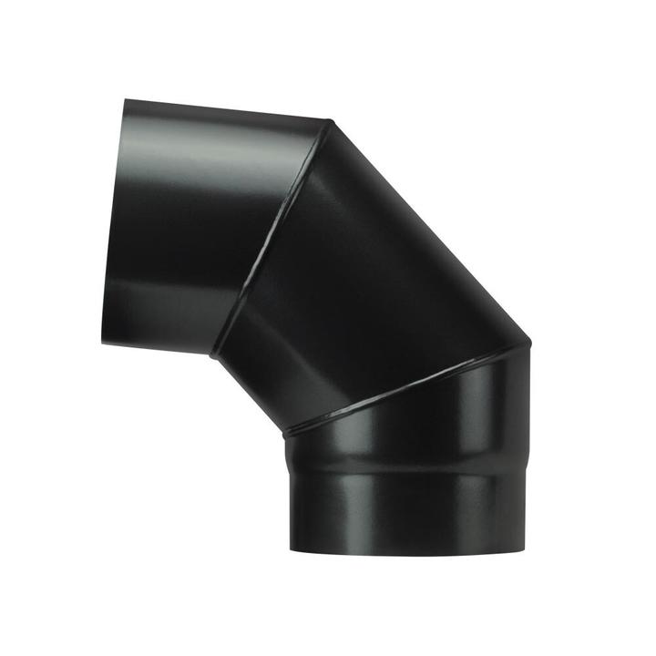 [HSFFWNNO1303] Vitreous enamel elbow 90° 130 mm black matt Save Plus 